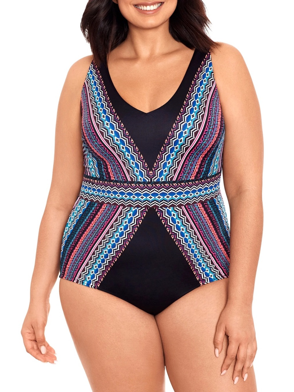 Embrace Your Curves by Miracle Brands One‎ Piece Swimsuit 1X (16W-18W) Slimming